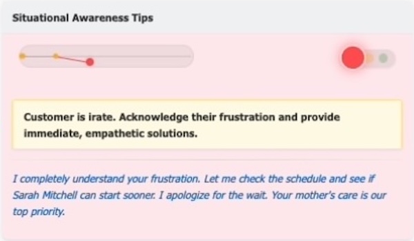 Sentiment tracking during customer interaction